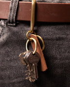 Solid Brass Fish Hook Keychain