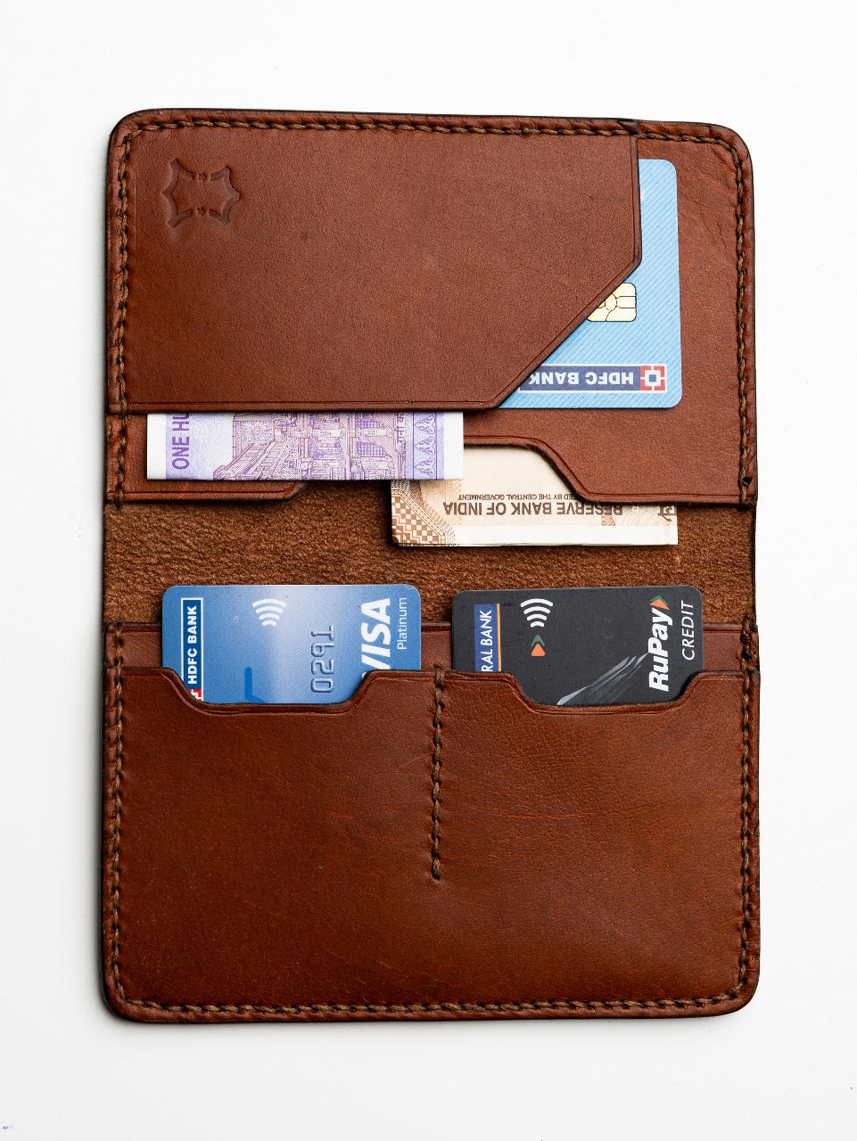 The Wanderer Premium Leather Passport Wallet - Handcrafted Travel Organizer