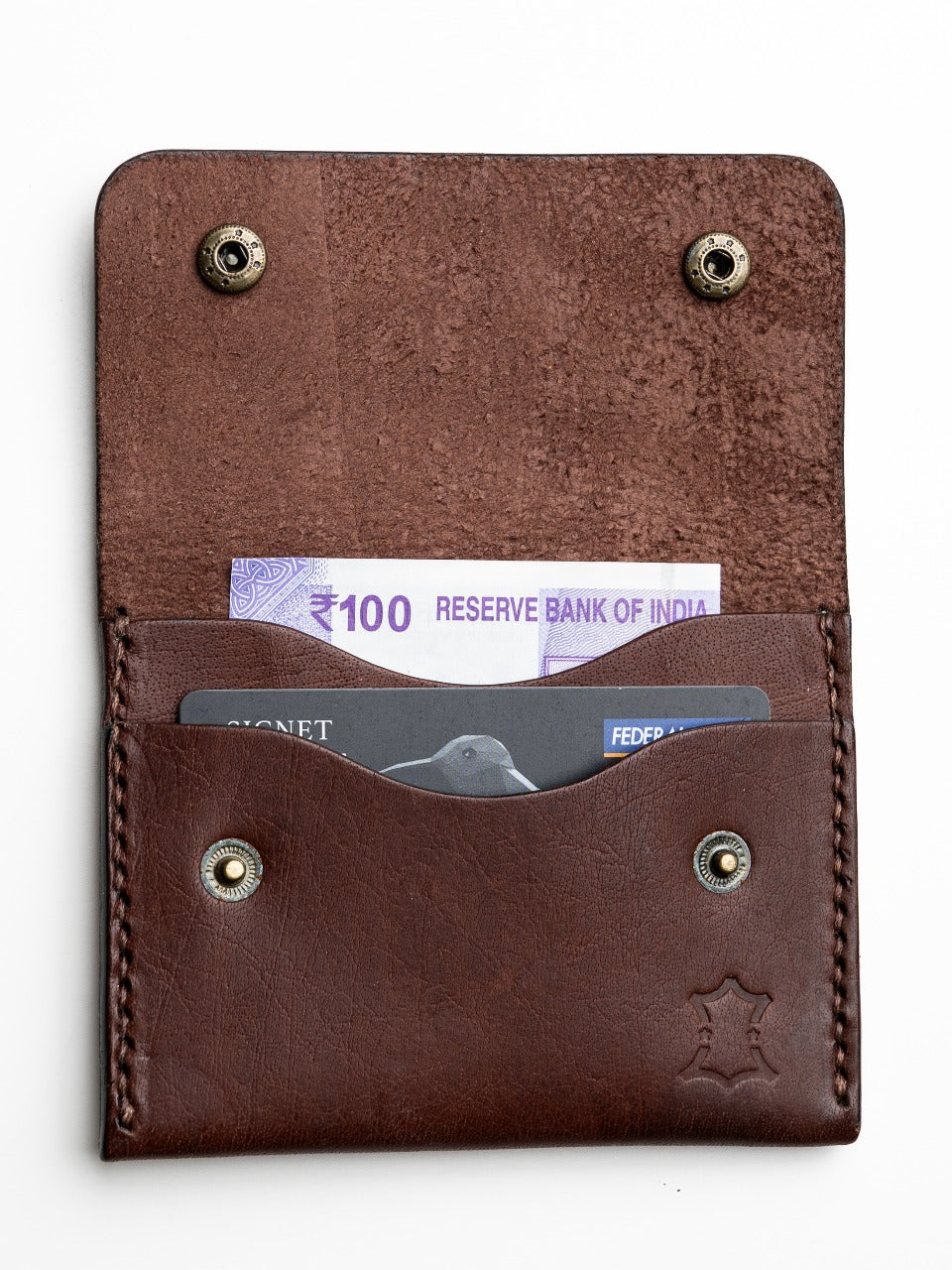 The Indie Flap Wallet - Premium Leather Wallet with Snap Flap Closure