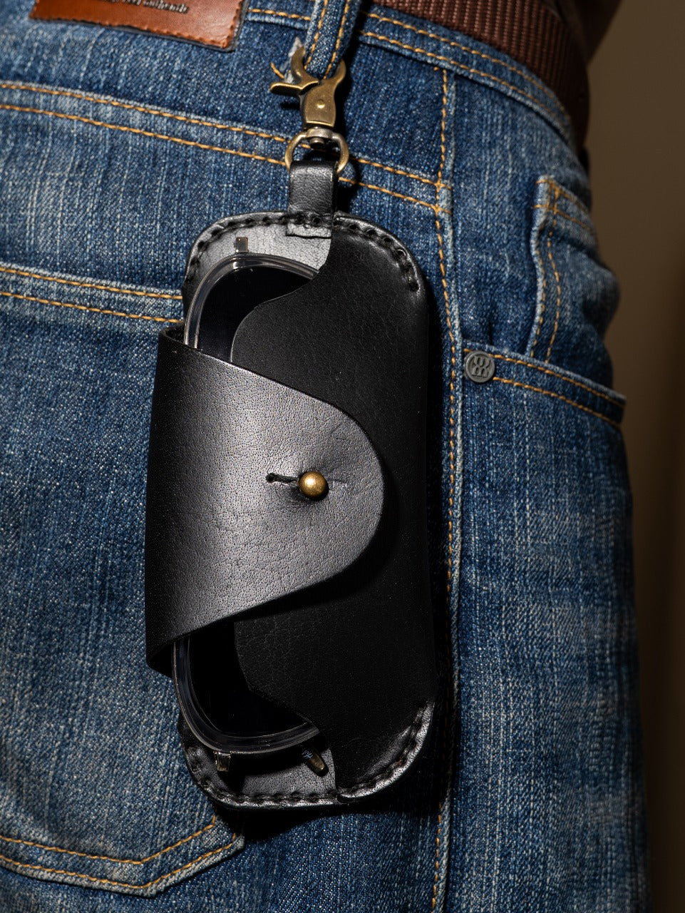 The Clip Case Premium Leather Sunglass Case