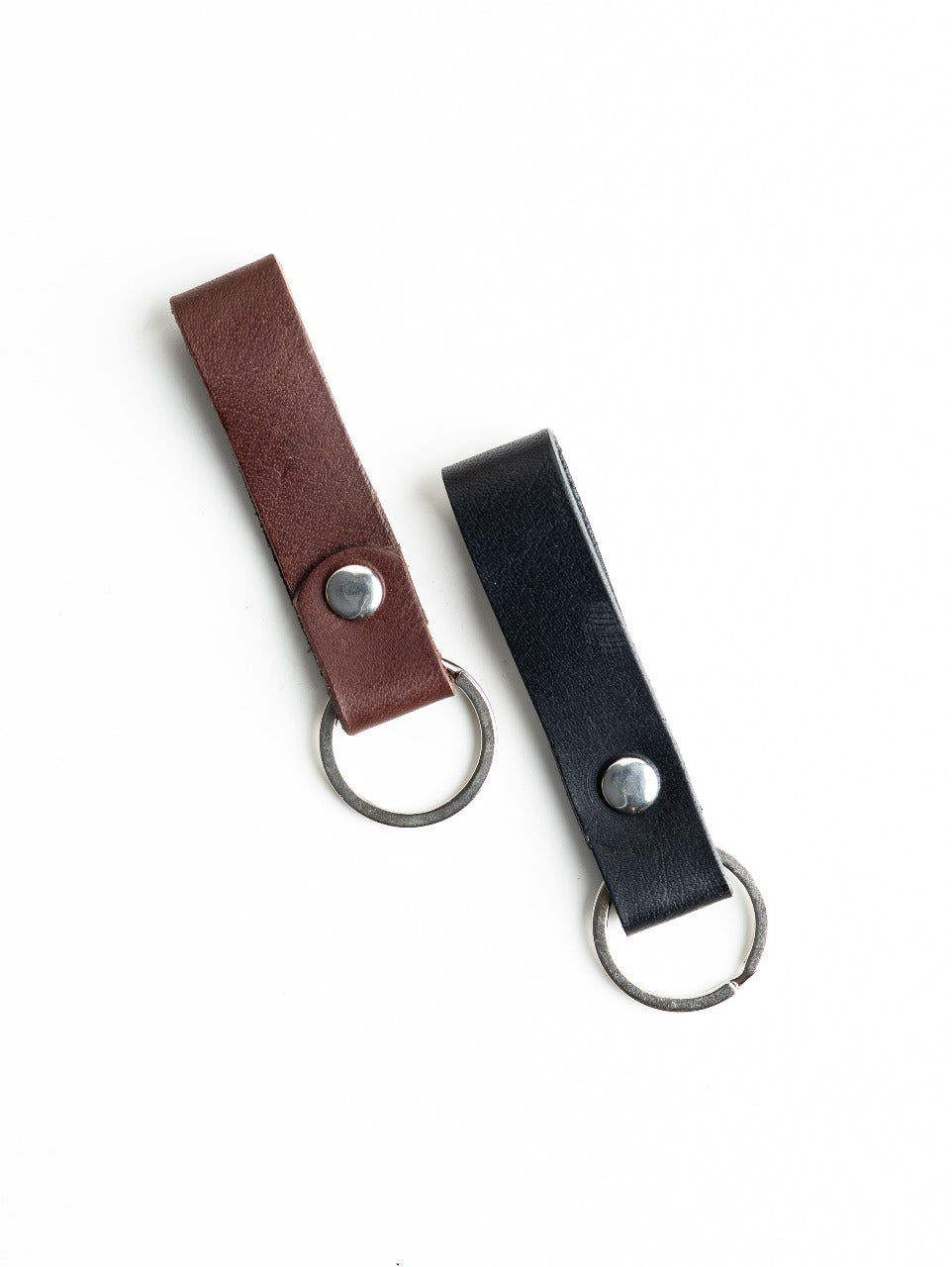 The Strip Minimalist Leather Keychain