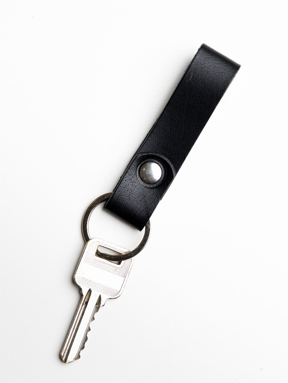 The Strip Minimalist Leather Keychain