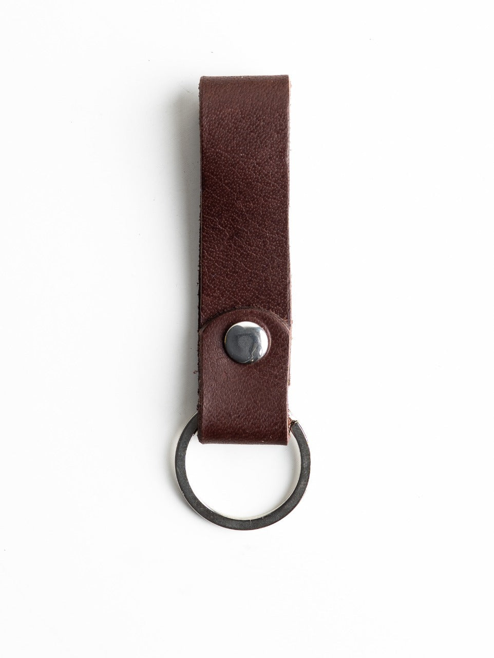 The Strip Minimalist Leather Keychain